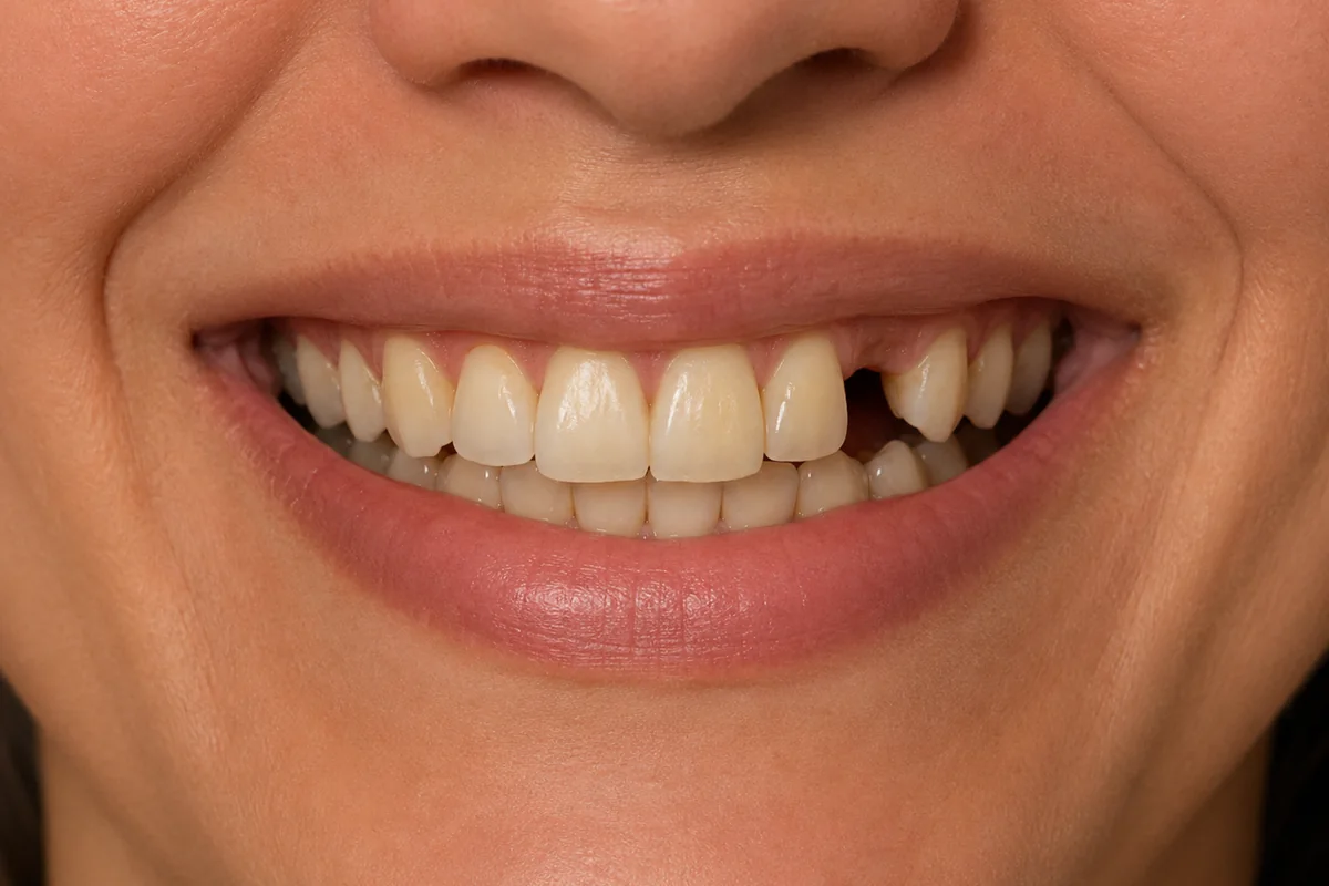Imagem ilustrativa de uma situação inicial de sorriso.